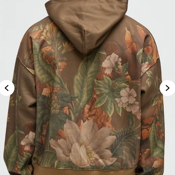 Fashion Nova Brown and Green Camouflage Hoodie - Picture 4 of 4